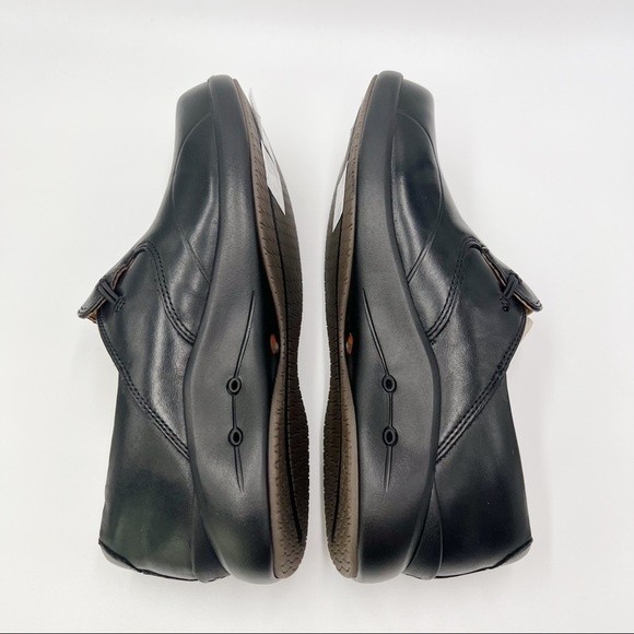 6XW 6 XW Extra Wide Clarks Women's Un.Loop 2 Walk Black Leather‎ Loafer Shoes - Picture 9 of 16
